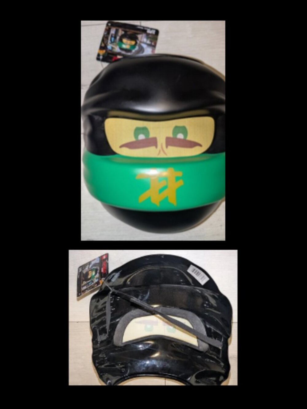 Lego Ninjago Lloyd Green Ninja Plastic Mask Halloween 2017 One Size - NWT